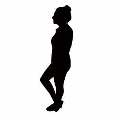 a woman body silhouette vector