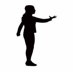 a girl body silhouette vector