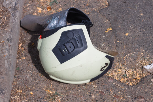 Firefighter Helmet On The Floor