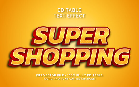 Super Shopping Yellow Text Effect
