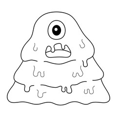 Monster Slime Coloring Page for Kids