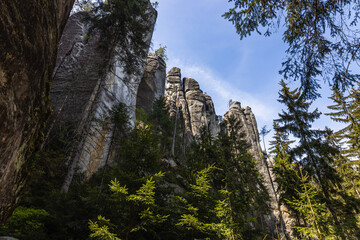 Rock towers in Adrspach, part of Adrspach-Teplice Rocks Nature Reserve, Czech Republic