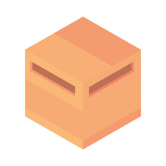 isometric cardboard box
