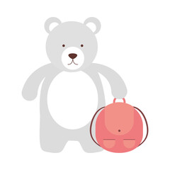 student bear with schoolbag