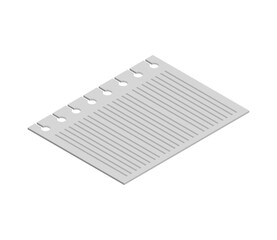 isometric empty paper