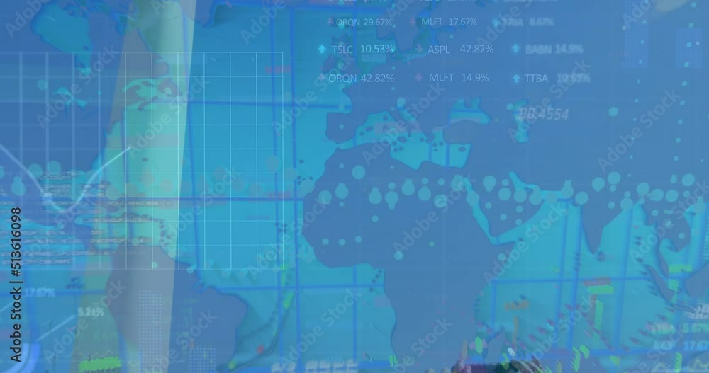 Poster animation of data processing over wind turbine