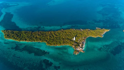 Türaufkleber aerial view of the chumbe island coral park, Zanzibar © STORYTELLER