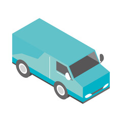 delivery truck isometric