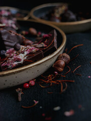 healthy vegan sweets. natural, healthy candies. healthy food. sweets with spices.