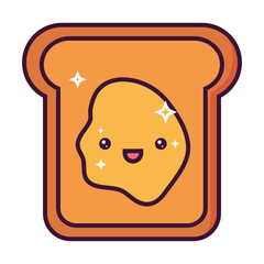 kawaii bread with butter