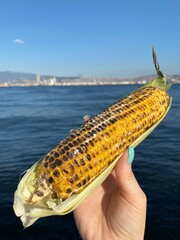 Grilled corn - Turkish street food