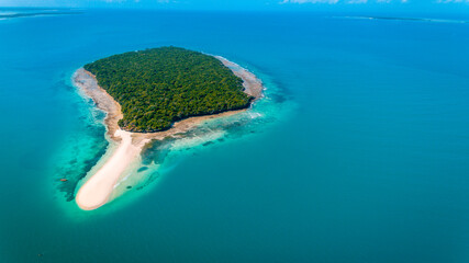 aerial view of the niamembe island, Zanzibar