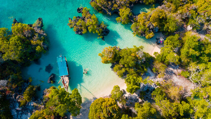 aerial view of the pamunda island, Zanzibar