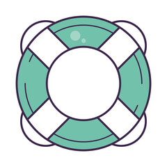 lifebuoy icon flat