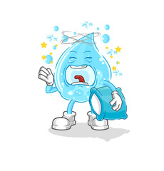 soda water yawn character. cartoon mascot vector