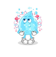 soda water shy vector. cartoon character