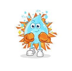 soda water boxer character. cartoon mascot vector