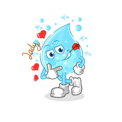 soda water flirting illustration. character vector