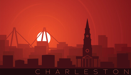 Obraz premium Charleston Low Sun Skyline Scene