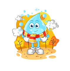 Obraz na płótnie Canvas soda water in the autumn. cartoon mascot vector