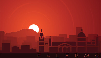 Palermo Low Sun Skyline Scene