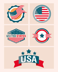 icons USA badges