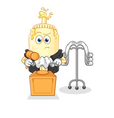 mayonnaise judge holds gavel. character vector