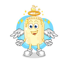 mayonnaise angel with wings vector. cartoon character