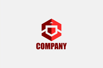 vector logo element with A or AV or VA initials hexagon pattern graphic illustration. Usable for real estate and general business brands