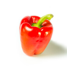 red pepper lies on a white background