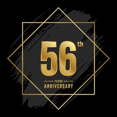56 Years Anniversary Celebration Vector Template Design Illustration	