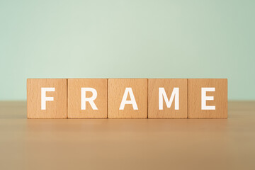 フレーム・構造のイメージ｜「FRAME」と書かれたブロック