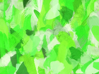 green and white abstract handpainted background with scratches and brush strokes