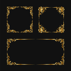 vintage frame, square ornament, design vector