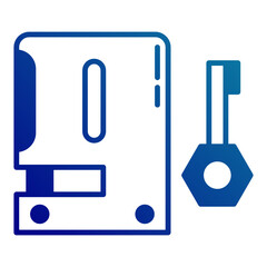 luxury padlock icon on transparent background