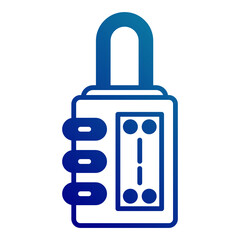 luxury padlock icon on transparent background
