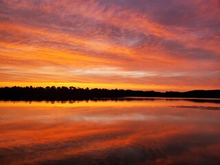 Sunset at the lake.