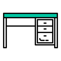 work desk icon on transparent background