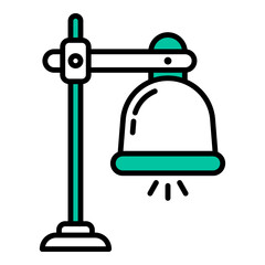 sitting lamp icon on transparent background