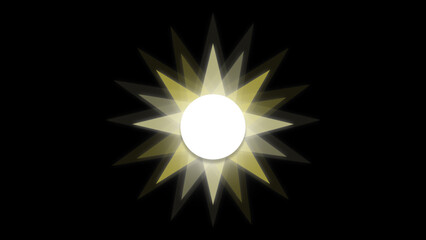 sun on black