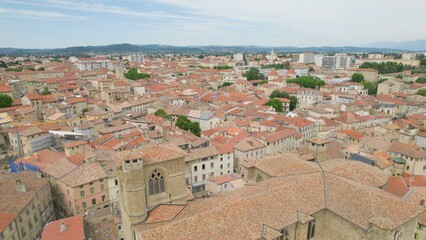 Romans-sur-Isère aerial back travelling - drone Air 2S