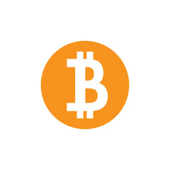 Bitcoin logo. Crypto currency btc vector icon.