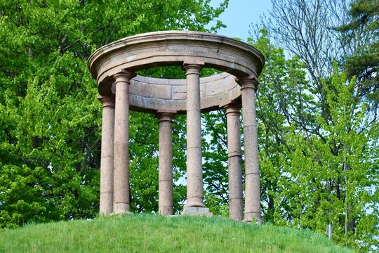 Rotunda in Temple hill park in Aluksne town, Latvia