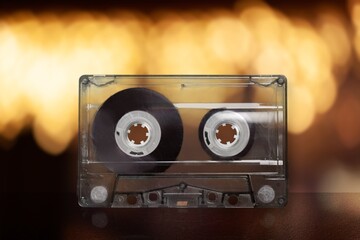 Audio cassette music background retro old vintage style modern trend melody nostalgia song music sound party dance