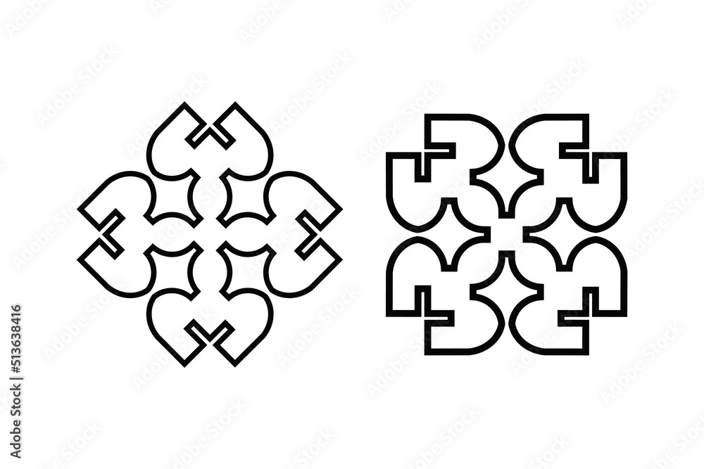 Poster two black geometric shapes. abstract minimal pattern texture background. vector, 2022.