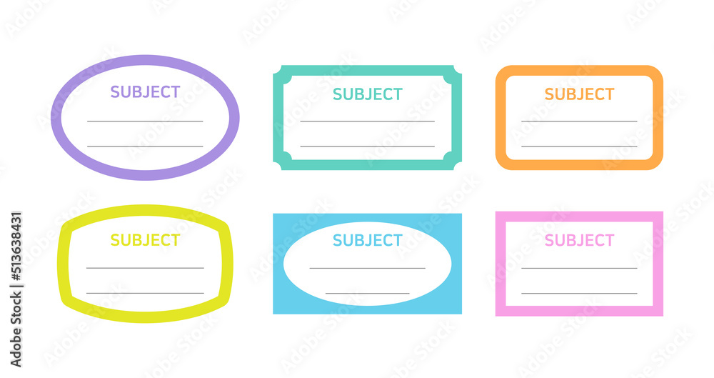 Poster a set of label stickers for class notes.