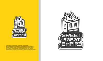 logo illustration vector graphic of robot empire.