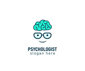 	
Psychologist geek logo	
