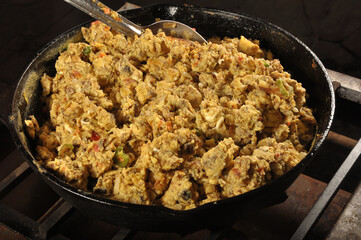 Machacado con huevo norteño 