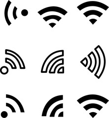 WIFI Icon vector design on white background 6.eps